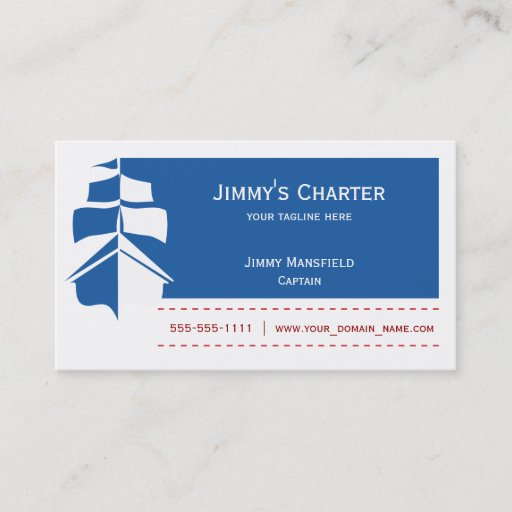 Customizable Sailing / Charter Business Card
