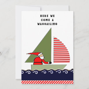 Sailing Christmas Holiday Card