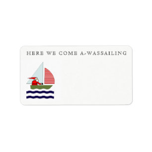 Sailing Christmas Label