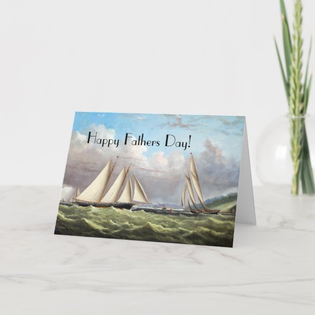 Sailing Clipper Ships Ocean Fathers Day Card (Front)
