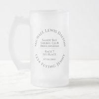 Sailing Club Trophy Frosted Glass Beer Mug