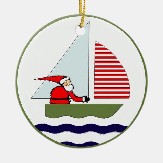 Sailing Collectible  Ceramic Ornament (Front)