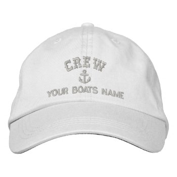 Sailing Crew Embroidered Baseball Hat by customthreadz at Zazzle