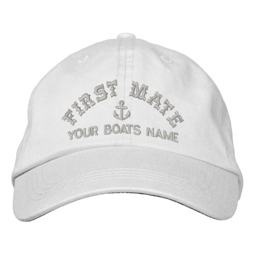 Sailing crew fist mate embroidered baseball cap