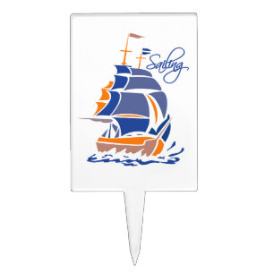 Sailing custom cake toppers