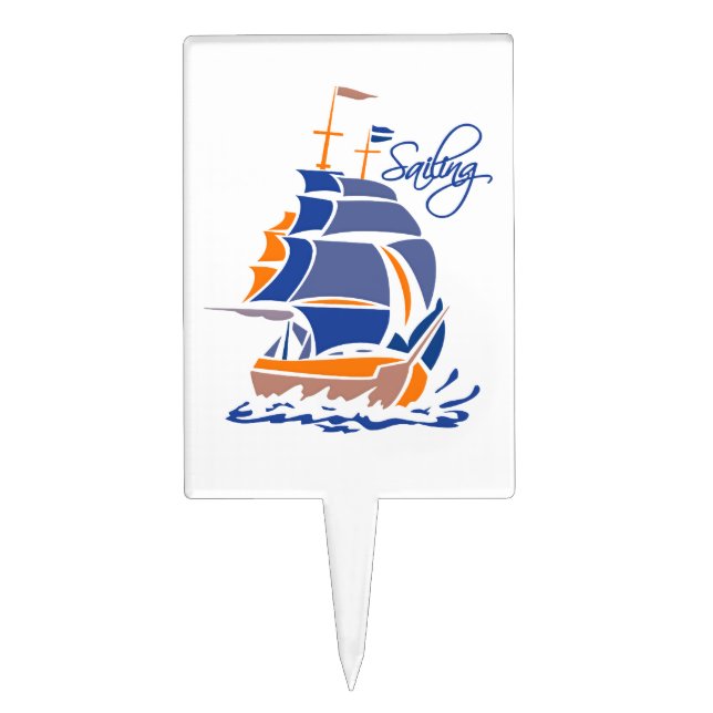 Sailing custom cake toppers (Front)