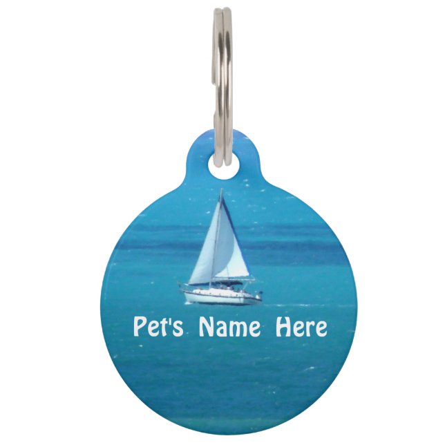 Sailing Custom Pet ID Tag (Front)