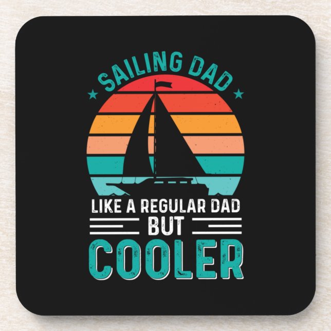 Sailing Dad Beverage Coaster (Front)