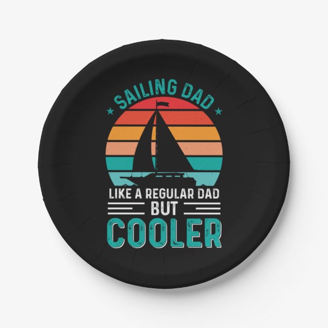Sailing Dad Paper Plates (Front)