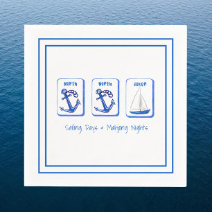 Sailing Days & Mahjong Nights Nautical Napkins