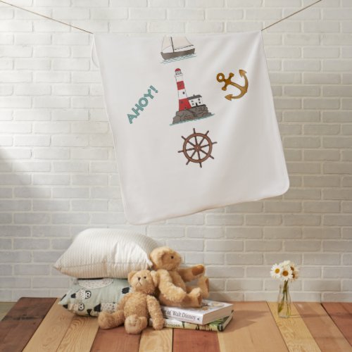 Sailing Design Color Baby Blanket