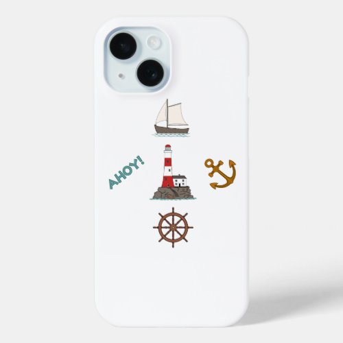 Sailing Design Color iPhone 15 Case