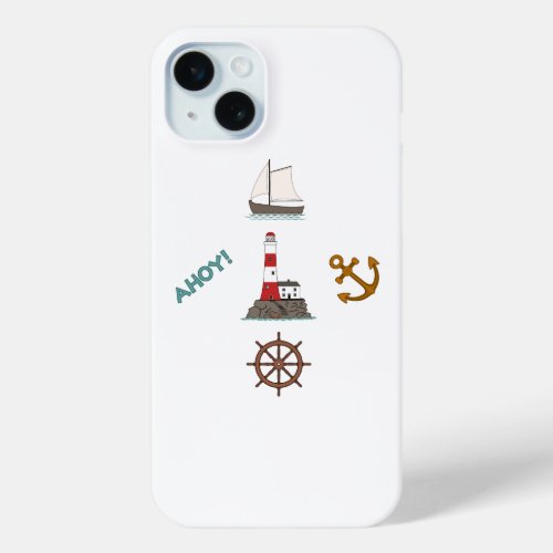 Sailing Design Color iPhone 15 Plus Case