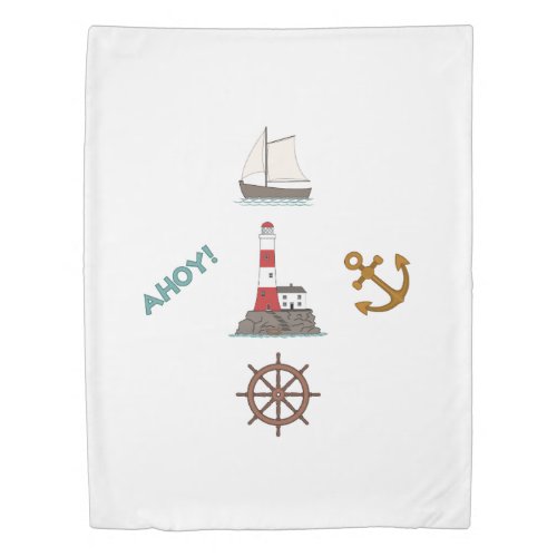 Sailing Design Color Duvet Cover