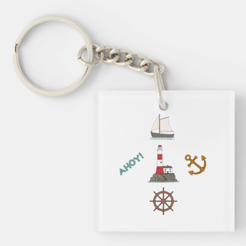 Sailing Design Color Keychain