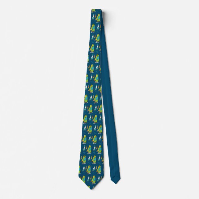 Sailing Dinghy Race Neck Tie (Front)