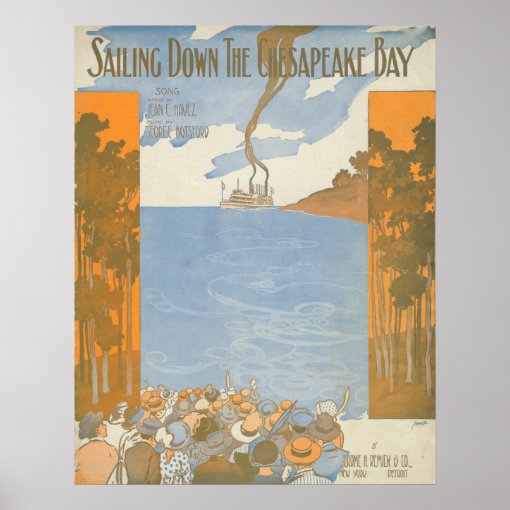 Sailing Down the Chesapeake Bay Poster | Zazzle