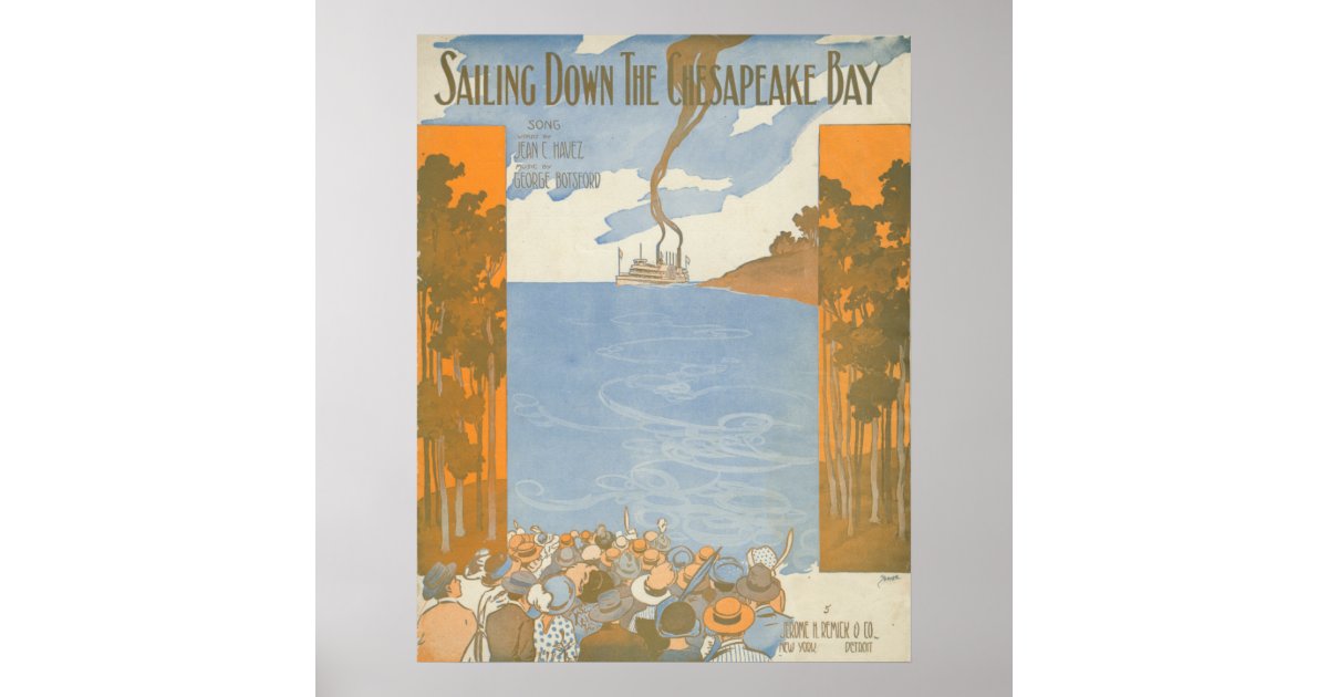 Sailing Down the Chesapeake Bay Poster | Zazzle