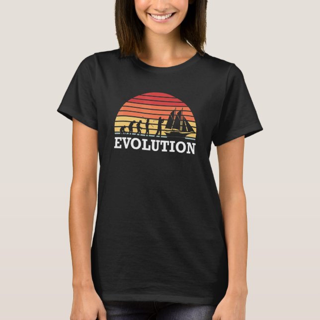 Sailing Evolution Captain Sailing Anchor Sailing S T-Shirt (Front)