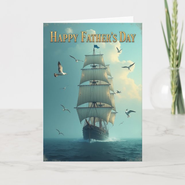 Sailing Fathers Day Art Card (Front)