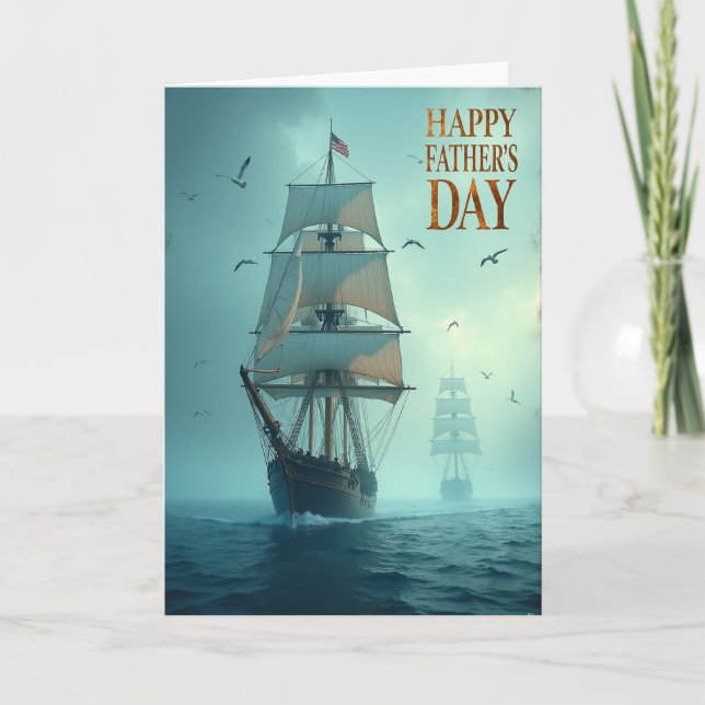 Sailing Fathers Day Scene Card (Front)