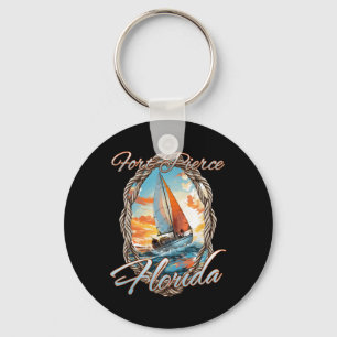 Sailing Fort Pierce Florida Sea And Sunshine For M Keychain