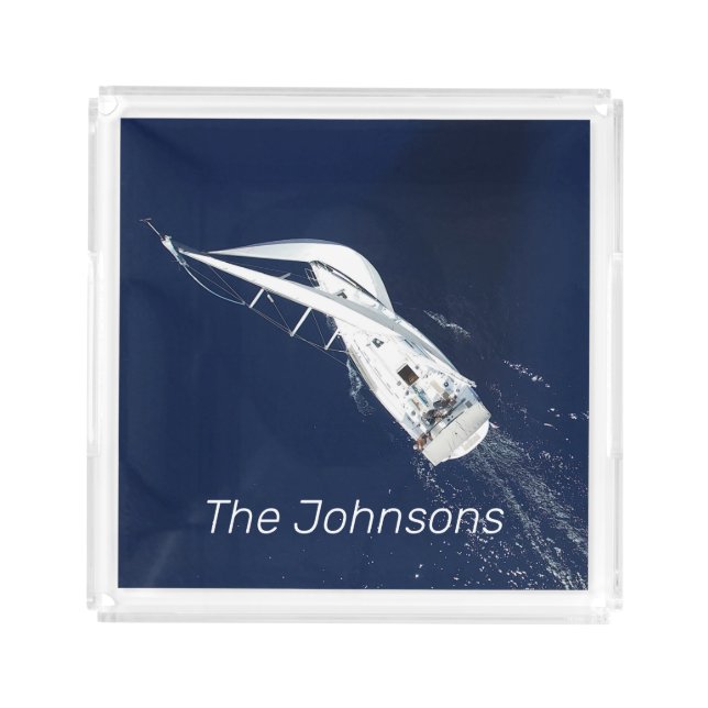 Sailing Freedom Bird's Eye View Acrylic Tray (Front)