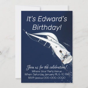 Sailing Freedom Bird's Eye View Birthday Invitation