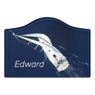 Sailing Freedom Bird's Eye View Door Sign