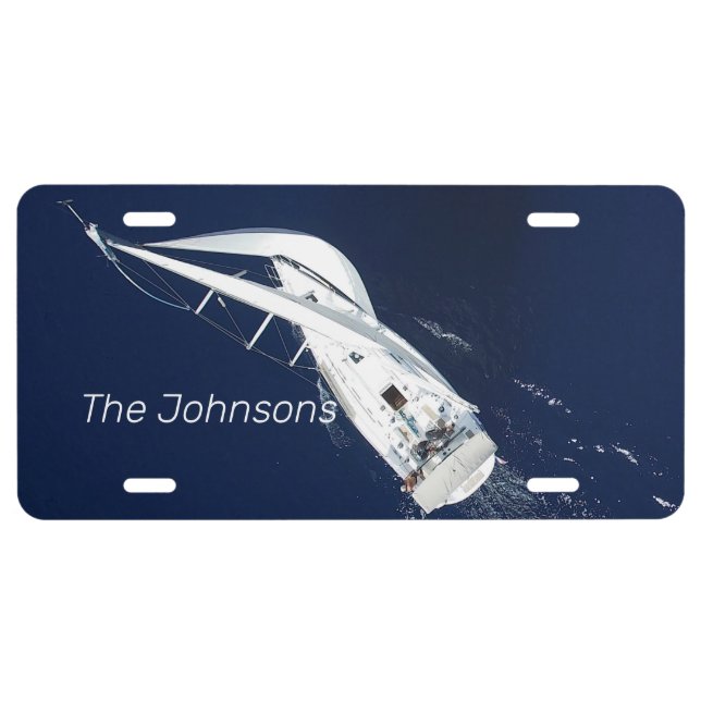 Sailing Freedom Bird's Eye View License Plate (Front)