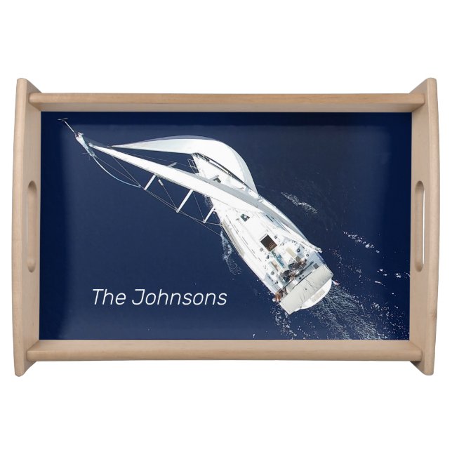 Sailing Freedom Bird's Eye View Serving Tray (Front)