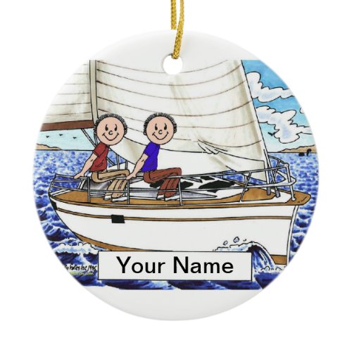 Sailing Friends - Male &amp; Male Ceramic Ornament