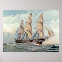Sailing Frigate Duncan Dunbar Poster