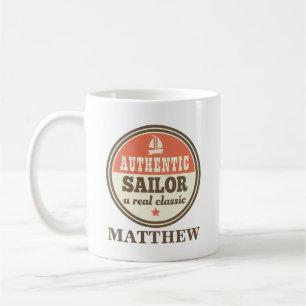 Sailing Gift Authentic Sailor Personalized Coffee Mug