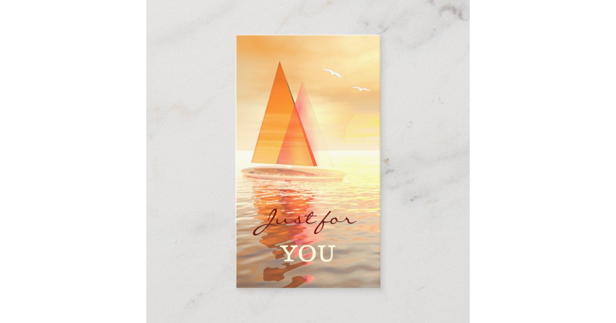 Sailing Gift Certificate Template Business Card