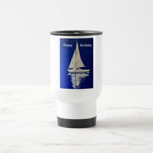 Sailing gift present for boaters travel mug (Center)
