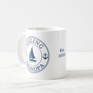 Sailing Grandpa Year Established  Coffee Mug