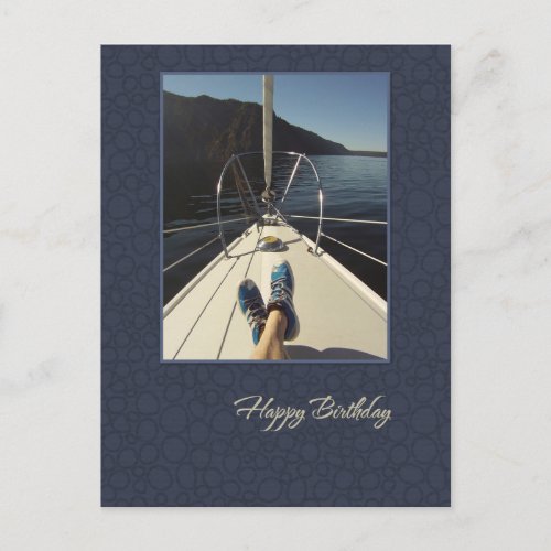 Sailing Happy Birthday Postcard