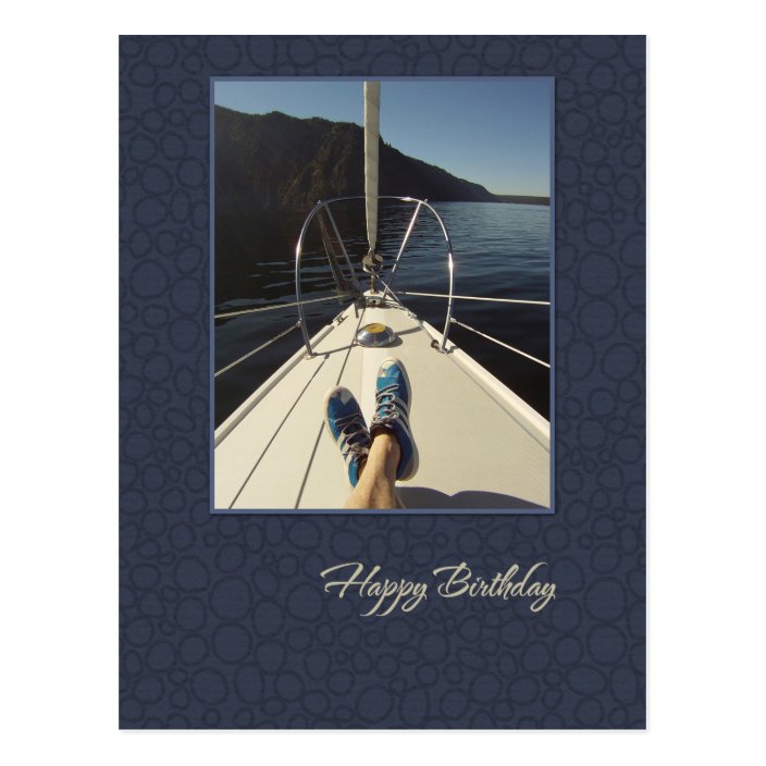 Sailing Happy Birthday Postcard | Zazzle.com