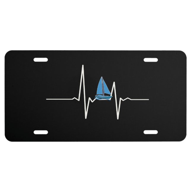 Sailing Heartbeat License Plate (Front)