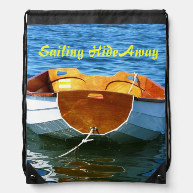 Sailing HideAway Drawstring Backpack (Front)