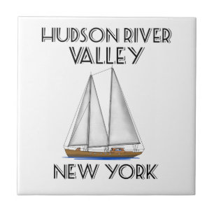 Sailing Hudson River New York Ceramic Tile