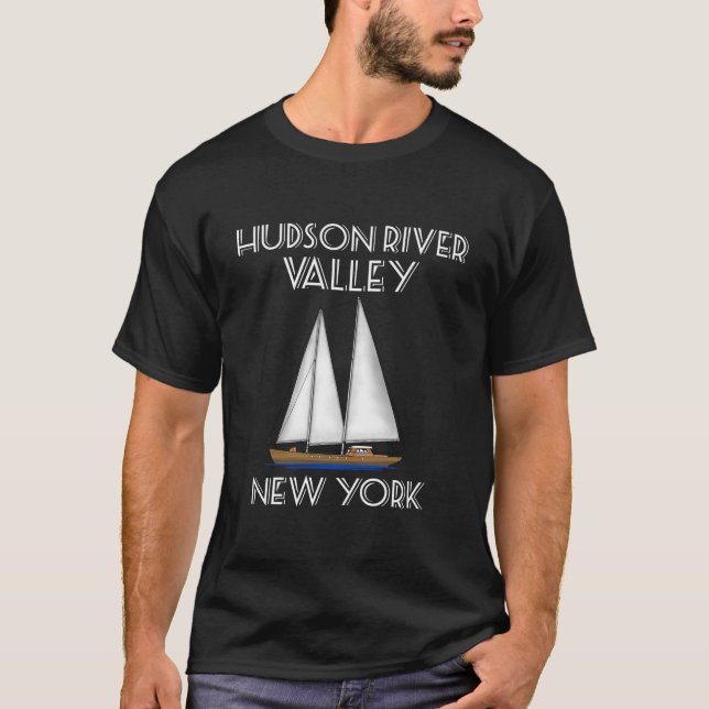 Sailing Hudson River Valley New York T-Shirt (Front)