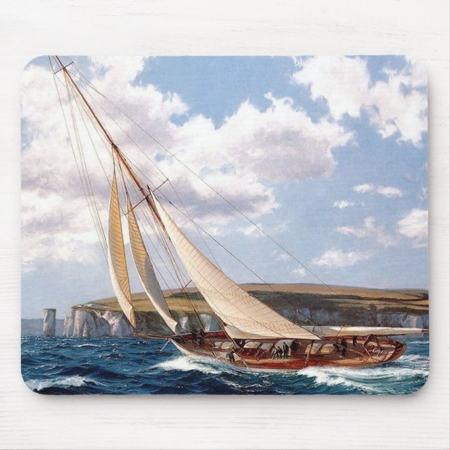 Sailing in a rough sea mouse pad (Front)
