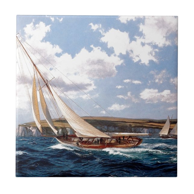 Sailing in a rough sea tile (Front)