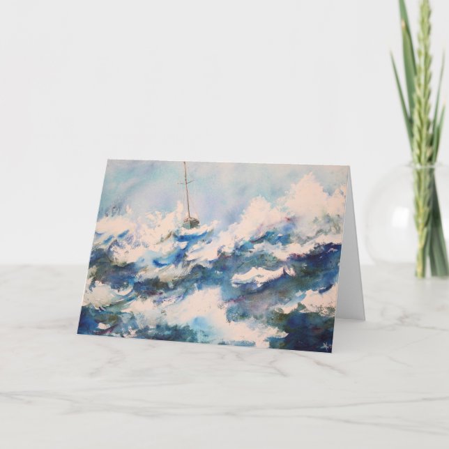 Sailing In Love Valentine's Day Love Card (Front)