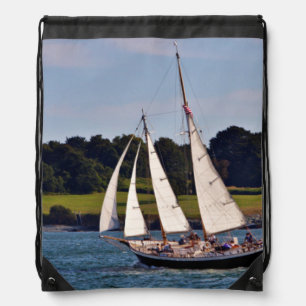 Sailing In Newport, Rhode Island, USA Drawstring Bag
