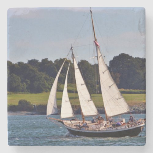 Sailing In Newport Rhode Island USA Stone Coaster