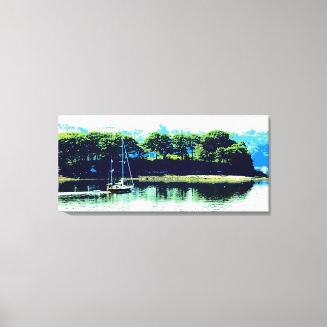 sailing in paradise wrapped canvas print (Front)