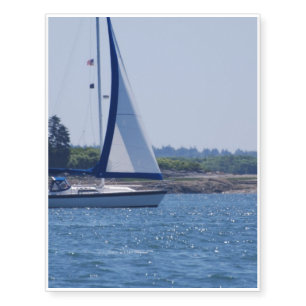 Sailing in the Blue Temporary Tattoos